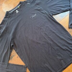 Tasc Performance Shirt Mens Small Black Bamboo Long Sleeve Waterfall Golf Club